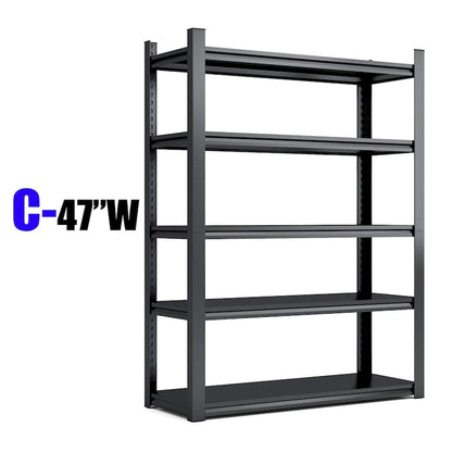Storage Shelves 5 Tier Heavy Duty Metal Shelving Unit Adjustable Shelving Units and Storage Rack Kitchen Garage Shelf