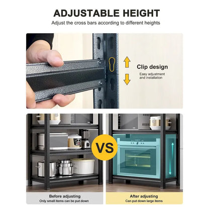 Storage Shelves 5 Tier Heavy Duty Metal Shelving Unit Adjustable Shelving Units and Storage Rack Kitchen Garage Shelf