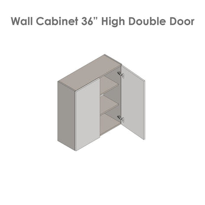 33 x 36 Wall Cabinet-Double Door-Grey - 33 x 36 x 12