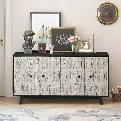 59.84 Vintage Freestanding Storage Cabinet with 4 Doors