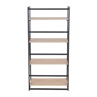 Dakota Contemporary Bookcase in Painted Metal and Natural Wood