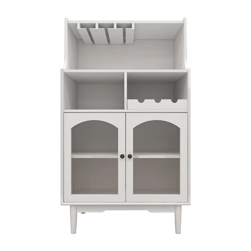 Living Room Wine Cabinet with Removable Wine Rack and Wine Glass Rack - 27.56L * 15.75W * 50.39H
