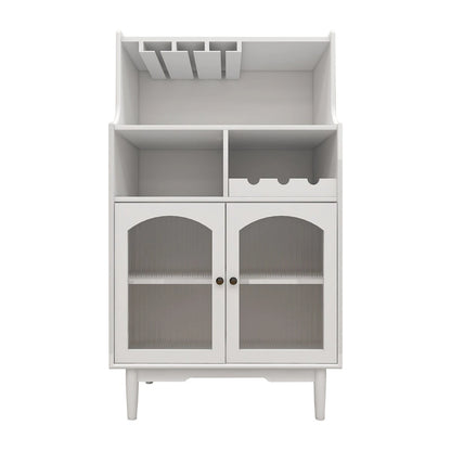 Living Room Wine Cabinet with Removable Wine Rack and Wine Glass Rack - 27.56L * 15.75W * 50.39H