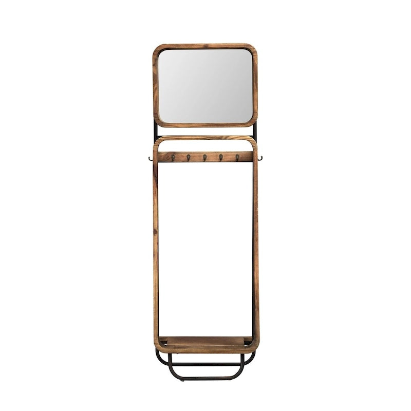 Arya Industrial Wood/ Metal Industrial Hall Tree