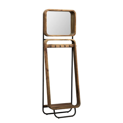 Arya Industrial Wood/ Metal Industrial Hall Tree