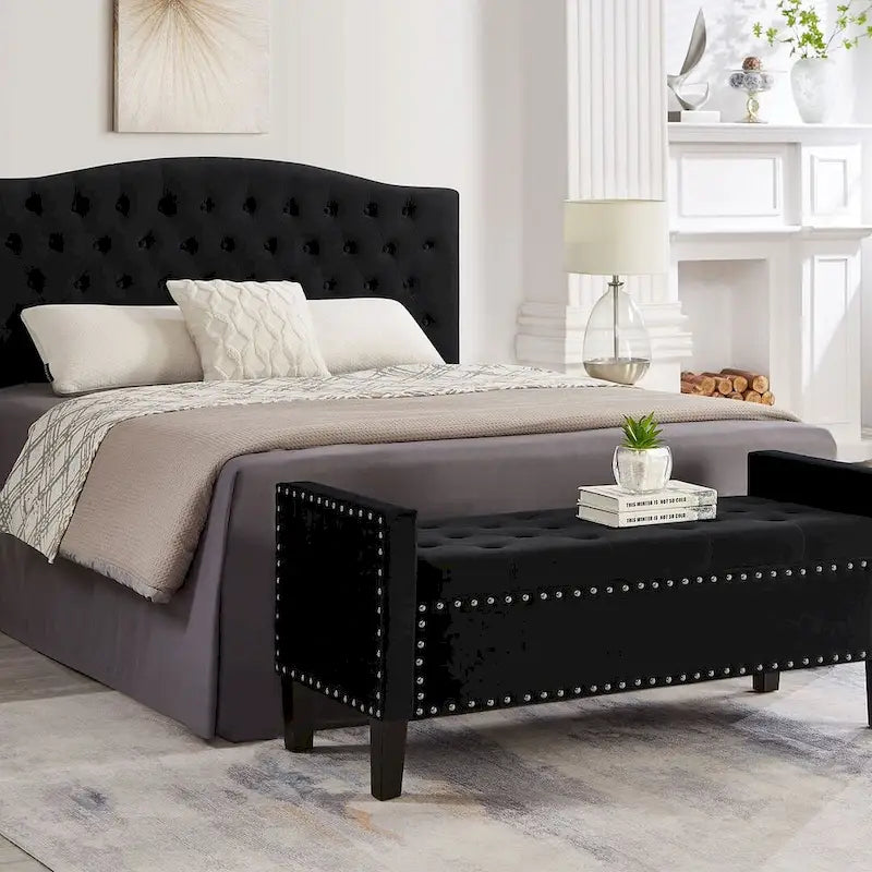 Tufted Button Storage Ottoman Bench - 48L x 18.5W x 22 H