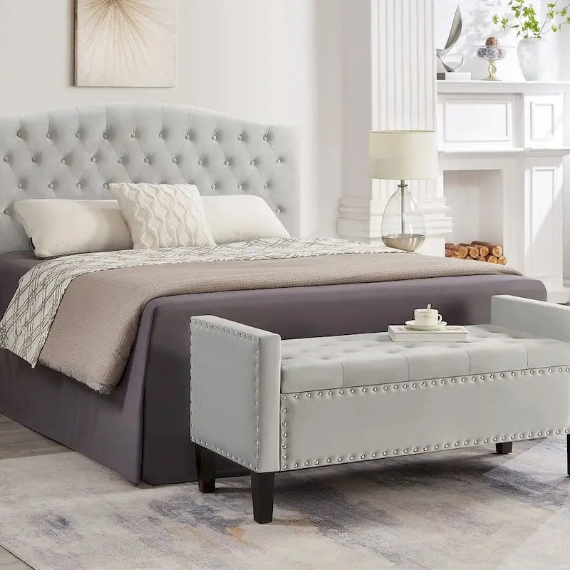 Tufted Button Storage Ottoman Bench - 48L x 18.5W x 22 H