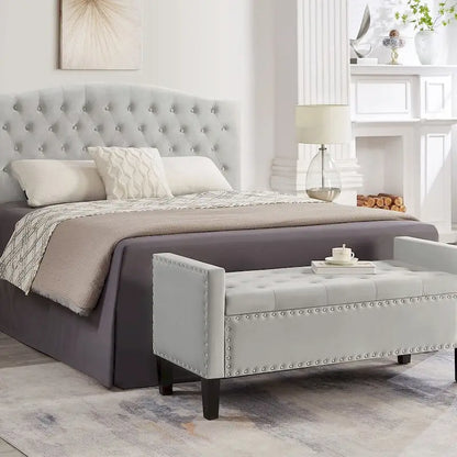 Tufted Button Storage Ottoman Bench - 48L x 18.5W x 22 H