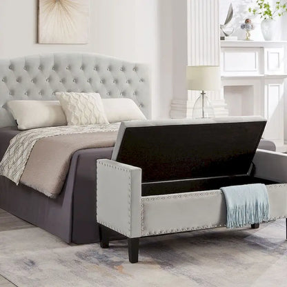 Tufted Button Storage Ottoman Bench - 48L x 18.5W x 22 H