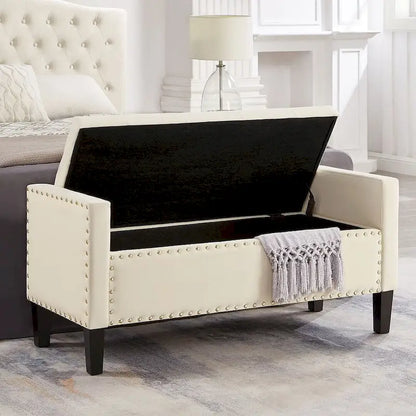 Tufted Button Storage Ottoman Bench - 48L x 18.5W x 22 H