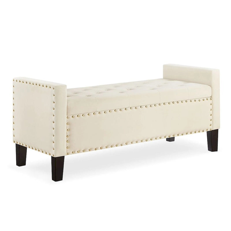 Tufted Button Storage Ottoman Bench - 48L x 18.5W x 22 H