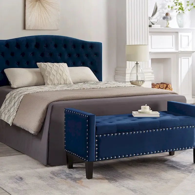 Tufted Button Storage Ottoman Bench - 48L x 18.5W x 22 H