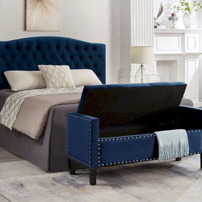 Tufted Button Storage Ottoman Bench - 48L x 18.5W x 22 H