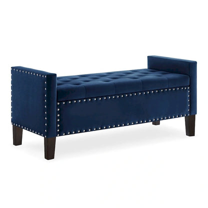 Tufted Button Storage Ottoman Bench - 48L x 18.5W x 22 H