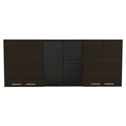 Superior 150 Wall Cabinet With Glass, Four Interior Shelves, Two Double Door