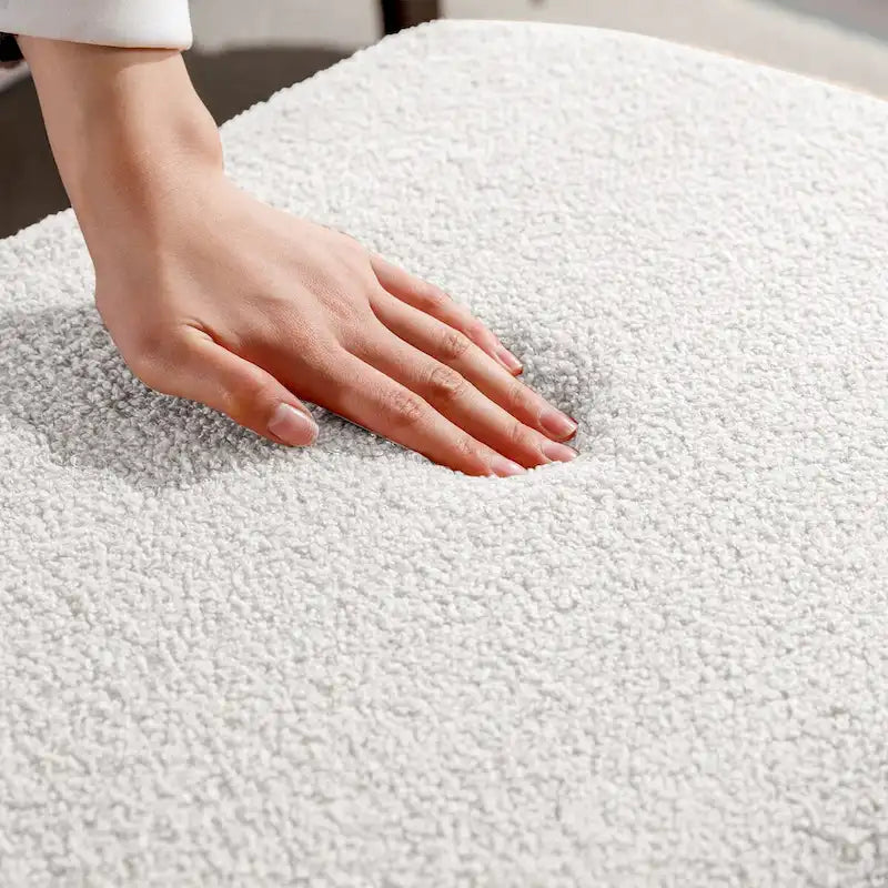 Storage Ottoman Bench for End of Bed Gold Legs,Faux Fur Entryway Bench Upholstered Padded with Storage for Living Room Bedroom