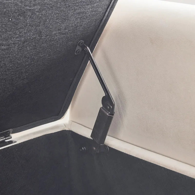 Storage Bench, 44.5-Inch Queen Velvet Button Bedside Bench, Entryway Living Room with Armrests, Nailhead Trim