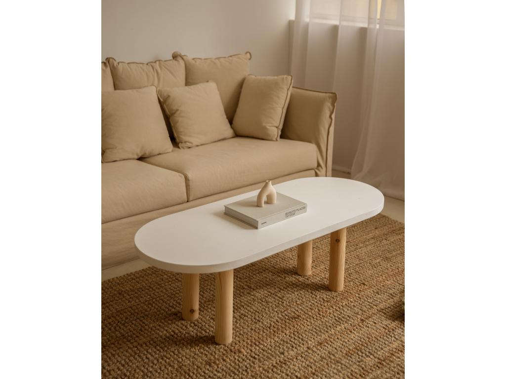 Beige Coffee Table, 120 x 40 cm