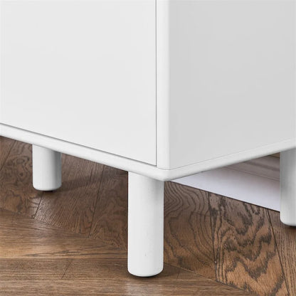 Modern Wood Sideboard Cabinet with Round Legs and Shelf - N/A