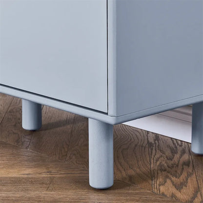 Modern Wood Sideboard Cabinet with Round Legs and Shelf - N/A