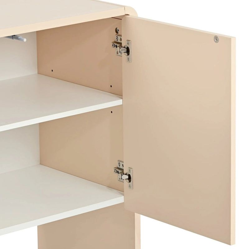 60L Large Storage Space with 4 Doors and Rebound Device - N/A