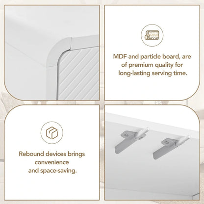 60L Large Storage Space with 4 Doors and Rebound Device - N/A