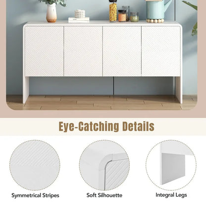 60L Large Storage Space with 4 Doors and Rebound Device - N/A