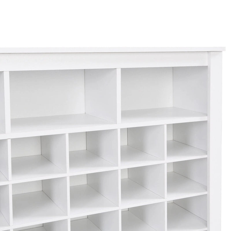Sleek Design 24 Shoe Cubby Console