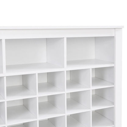 Sleek Design 24 Shoe Cubby Console