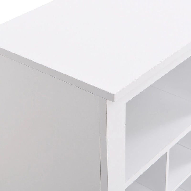 Sleek Design 24 Shoe Cubby Console