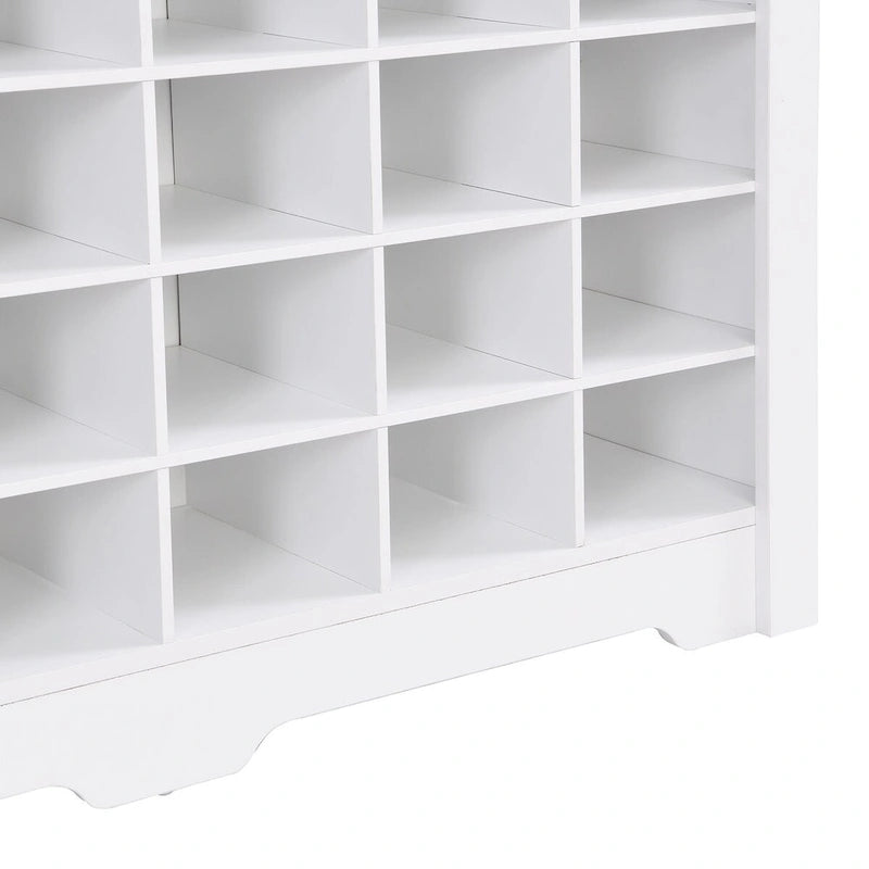Sleek Design 24 Shoe Cubby Console