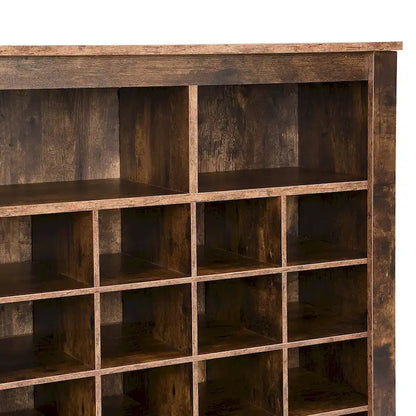 Sleek Design 24 Shoe Cubby Console