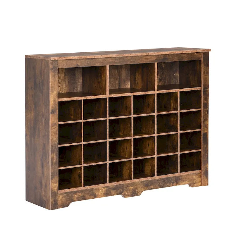 Sleek Design 24 Shoe Cubby Console