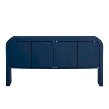 Striped Storage Cabinet with 4 Doors