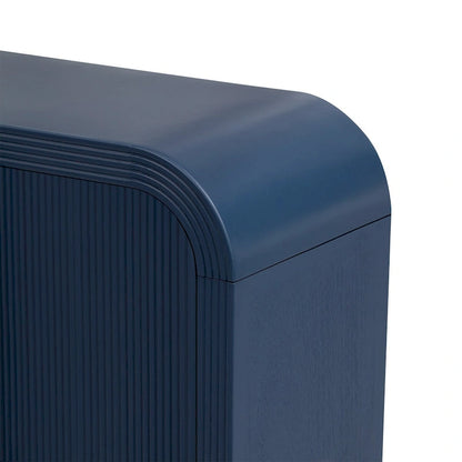 Striped Storage Cabinet with 4 Doors