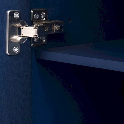 Striped Storage Cabinet with 4 Doors