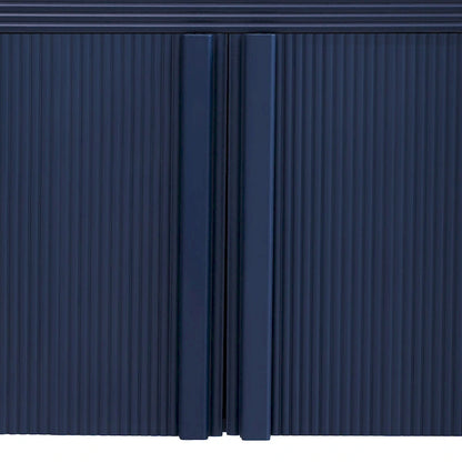 Striped Storage Cabinet with 4 Doors