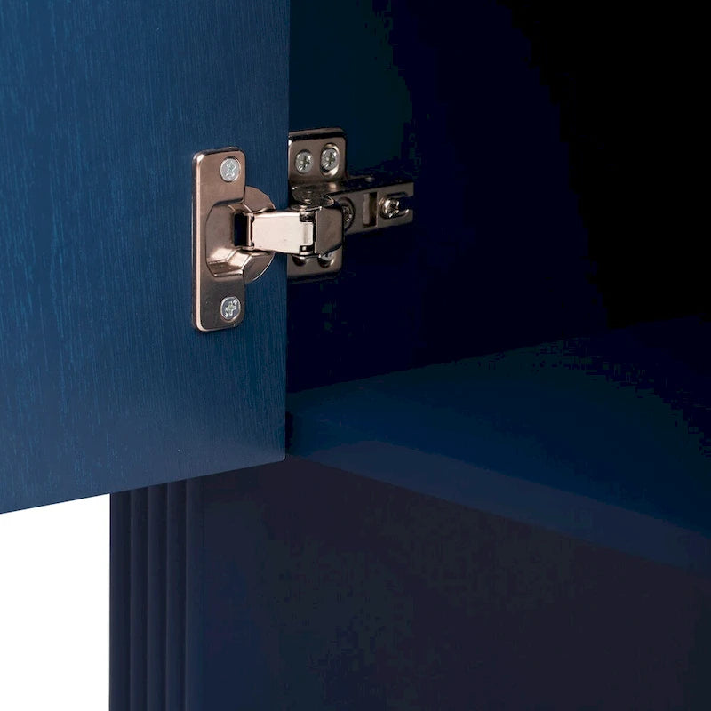 Striped Storage Cabinet with 4 Doors