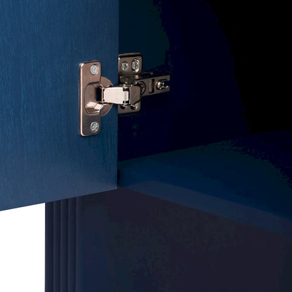 Striped Storage Cabinet with 4 Doors