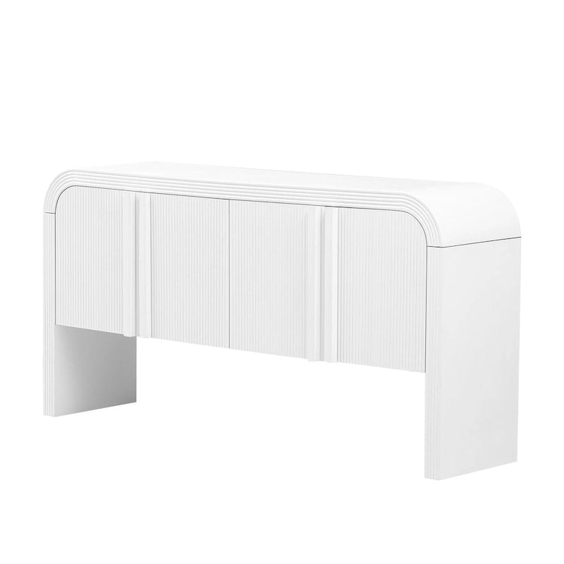 Striped Storage Cabinet with 4 Doors