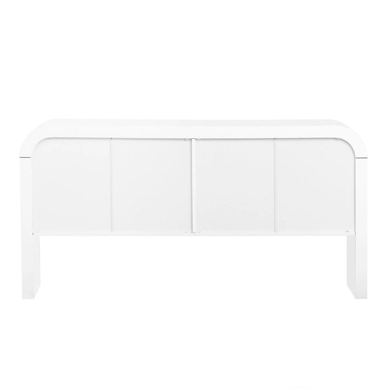 Striped Storage Cabinet with 4 Doors