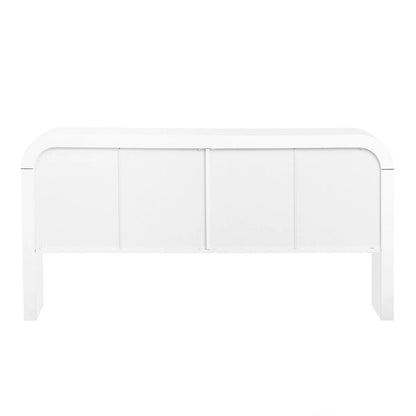 Striped Storage Cabinet with 4 Doors