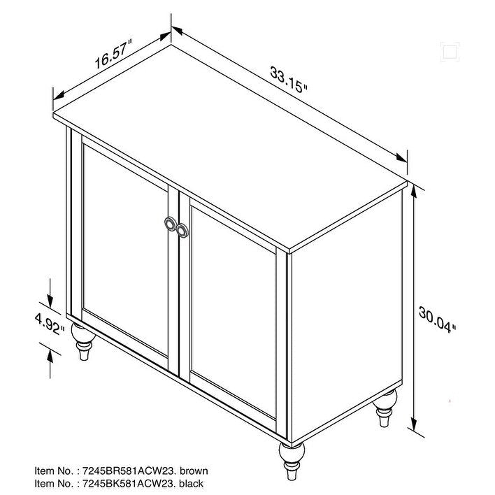 Newcomb Brown 2 Door Cabinet