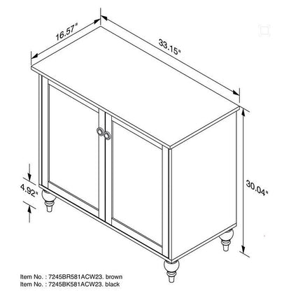 Newcomb Brown 2 Door Cabinet