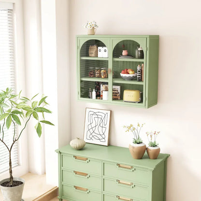 27.56Glass Doors Modern Two-door Wall Cabinet