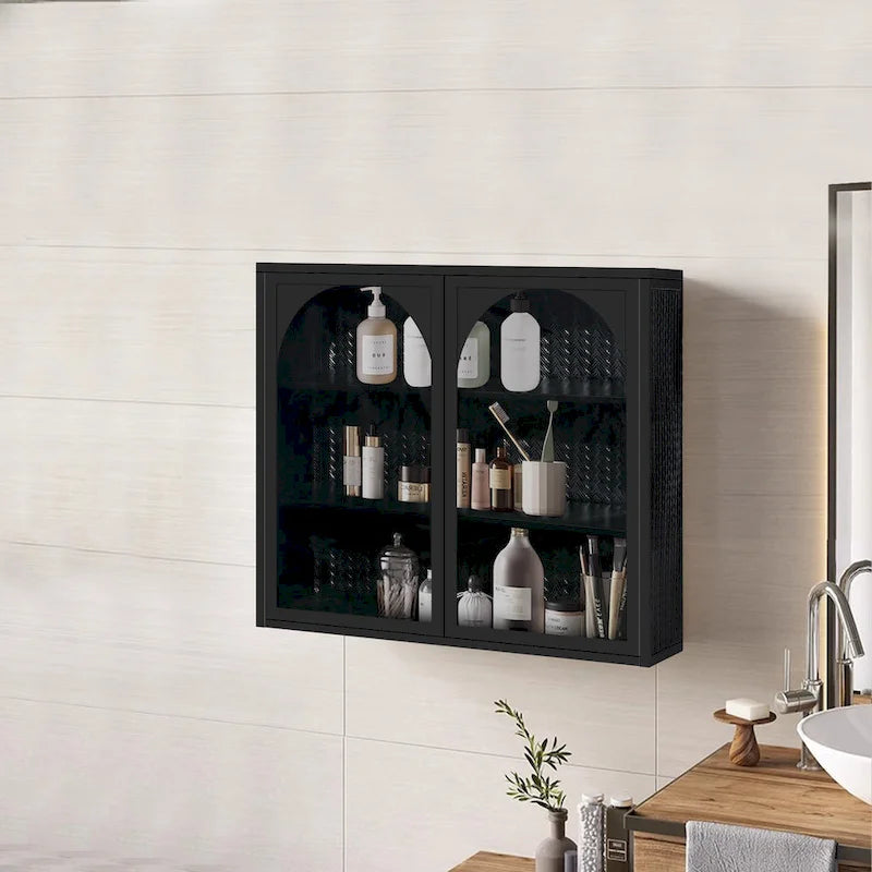 27.56Glass Doors Modern Two-door Wall Cabinet