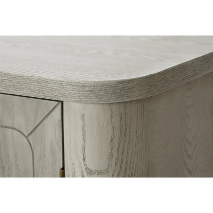 Curved Countertop Storage Cabinet with Four Doors