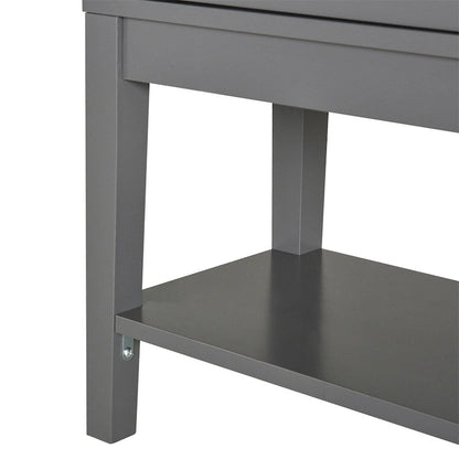 Buffet Cabinet with Adjustable Inner Shelving and Glass Doors - N/A