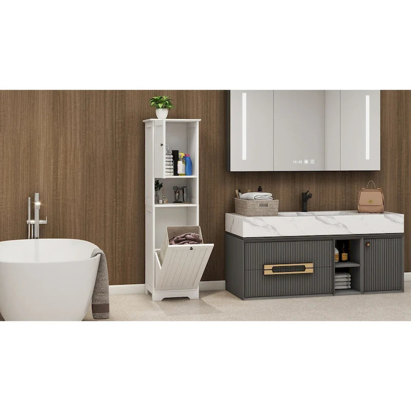 Tilt-Out Laundry Sorter Cabinet