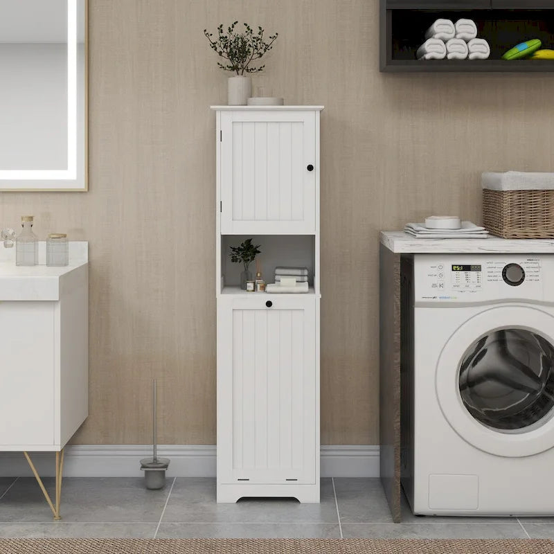 Tilt-Out Laundry Sorter Cabinet